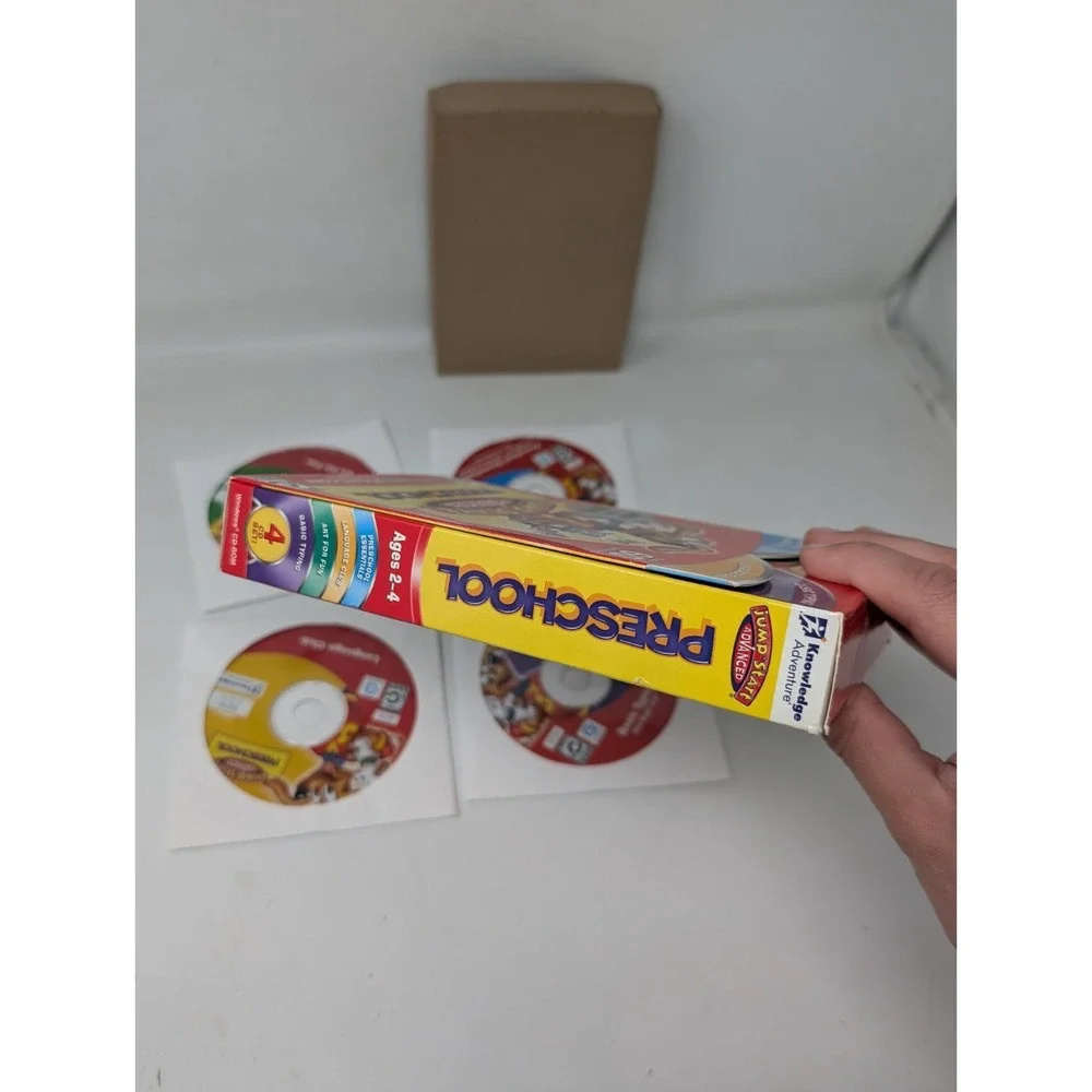 Jump Start Advanced Preschool 4 CD-ROM Set PC Game Windows XP 2010 Small Box